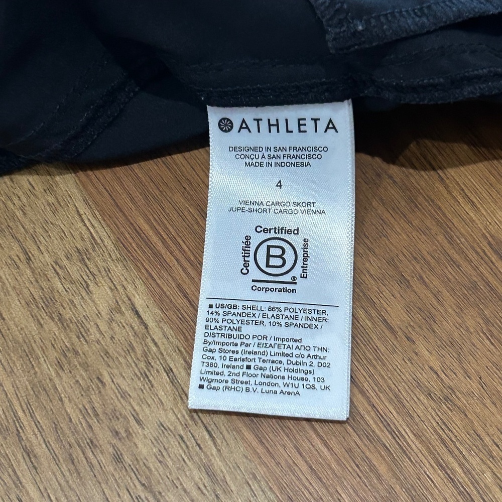 Athleta Vienna Cargo Skort Skirt color Black Size 4 - Picture 7 of 8